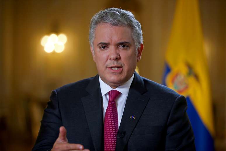 Presidente da Colômbia, Iván Duque 
 12/3/2021   REUTERS/Luisa Gonzalez