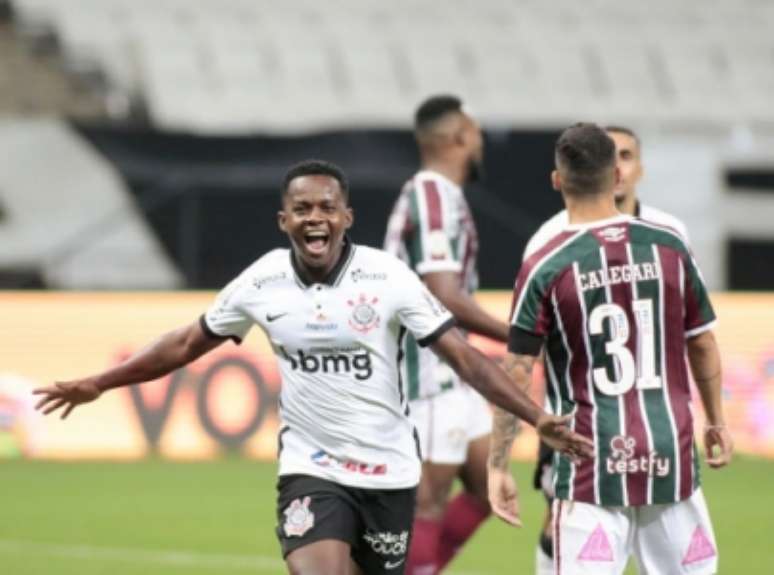 Cazares comemora gol contra o Fluminense (Foto: RODRIGO COCA/AGÊNCIA CORINTHIANS)