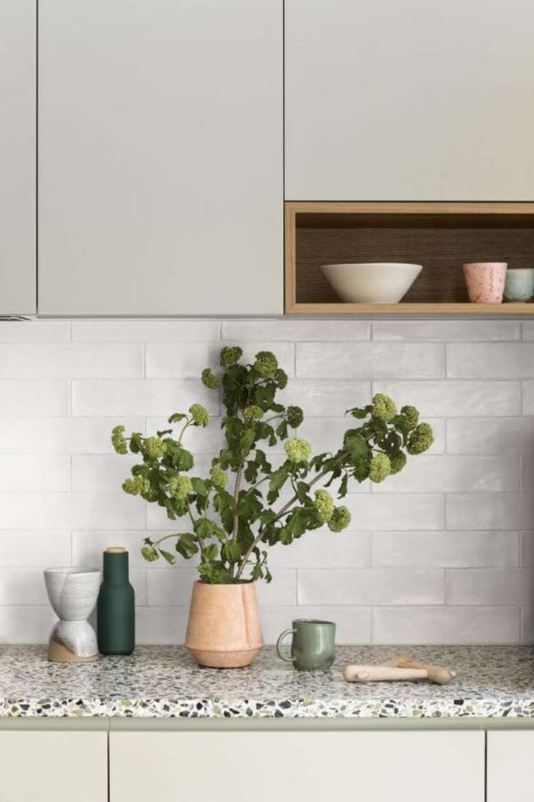 42. Bancada de granito para cozinha &ndash; Foto Pinterest