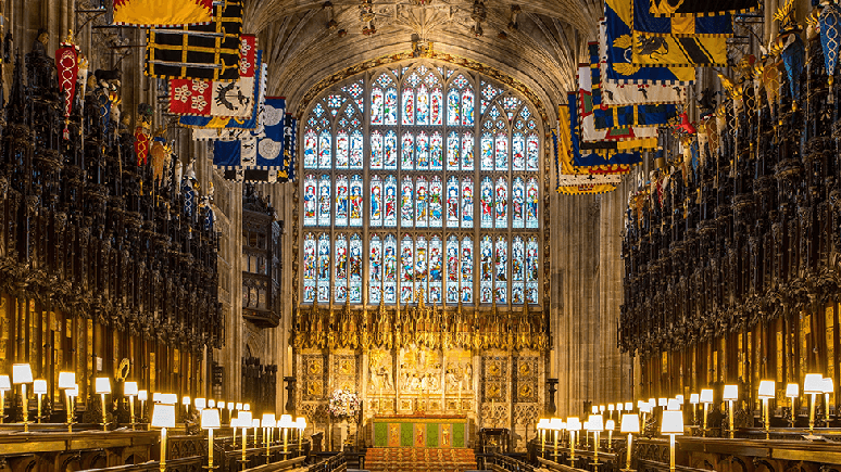Capela de St George, no castelo de Windsor, sediará a cerimônia