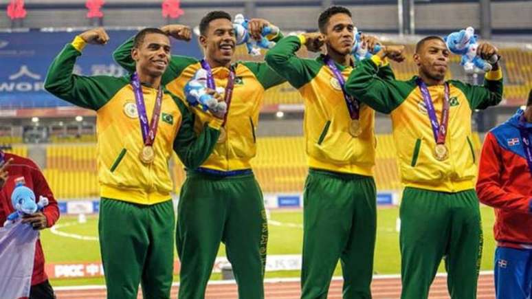 Brasl levou o ouro no Mundial de Revezamentos de 2019 no 4x100m (Foto: Rodolfo Vilela/Ministério da Cidadania)