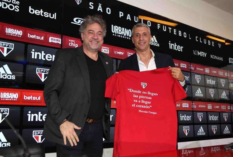 Casares elogiou a fase do São Paulo, comissão técnica de Crespo e os jogadores (Foto: Divulgação/São Paulo)