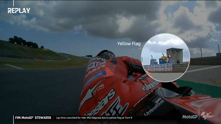 Francesco Bagnaia foi punido por desrespeitar bandeiras amarelas na classificação do GP de Portugal 