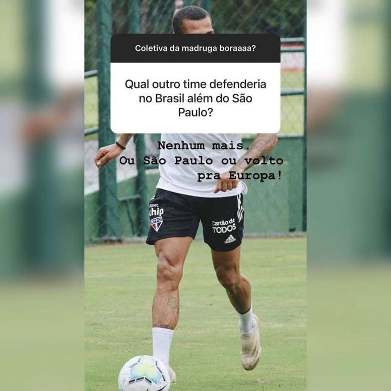 De forma bem humorada, Daniel Alves responde perguntas de seguidores nas redes sociais.