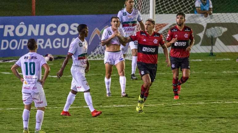 Pedro marcou os dois gols do Flamengo neste sábado (Foto: Marcelo Cortes / Flamengo)