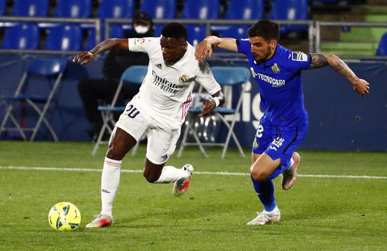 Vinicius Junior foi título no empate entre o Real Madrid e o Getafe