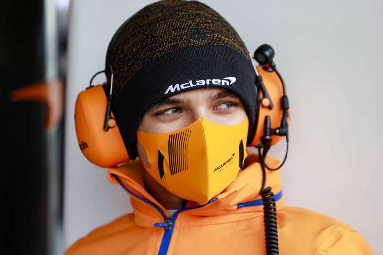 Lando Norris finalizou o GP da Emília-Romanha na terceira colocação. 