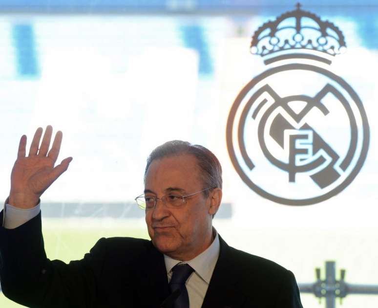Florentino Pérez é presidente do Real Madrid e da Superliga (Foto: DOMINIQUE FAGET / AFP)