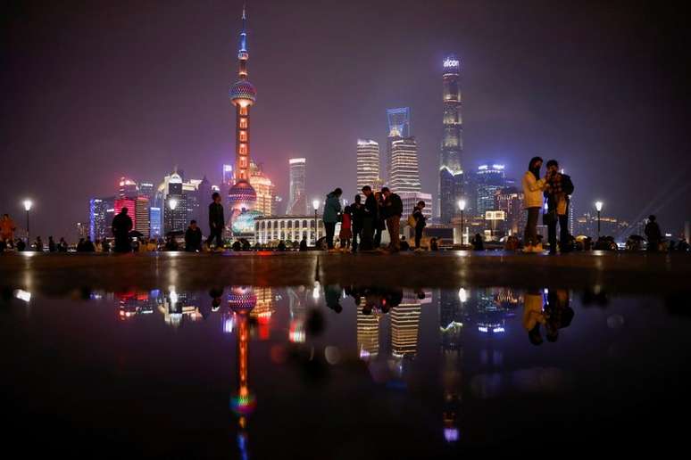 Visão geral do distrito financeiro de Pudong, em Xangai, China. 27 de março de 2021. REUTERS/Aly Song