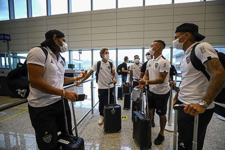 Os jogadores do time mineiro já estão a caminho da Venezuela para começar sua jornada rumo ao bicampeonato-(Pedro Souza/Atlético-MG)