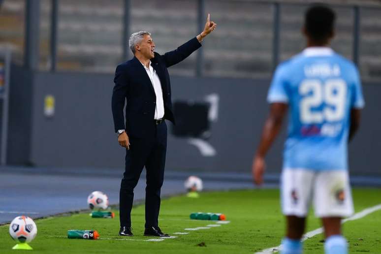 Crespo durante a vitória contra o Sporting Cristal (Foto: Staff Images / CONMEBOL)