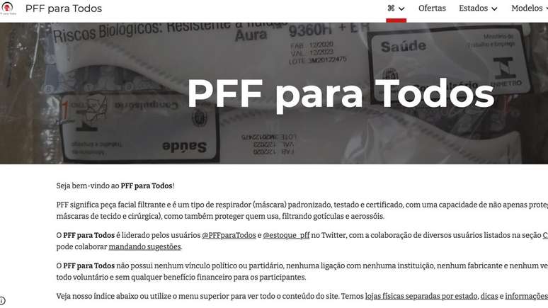 Site do PFF para Todos mostra opções de compra em todo o Brasil