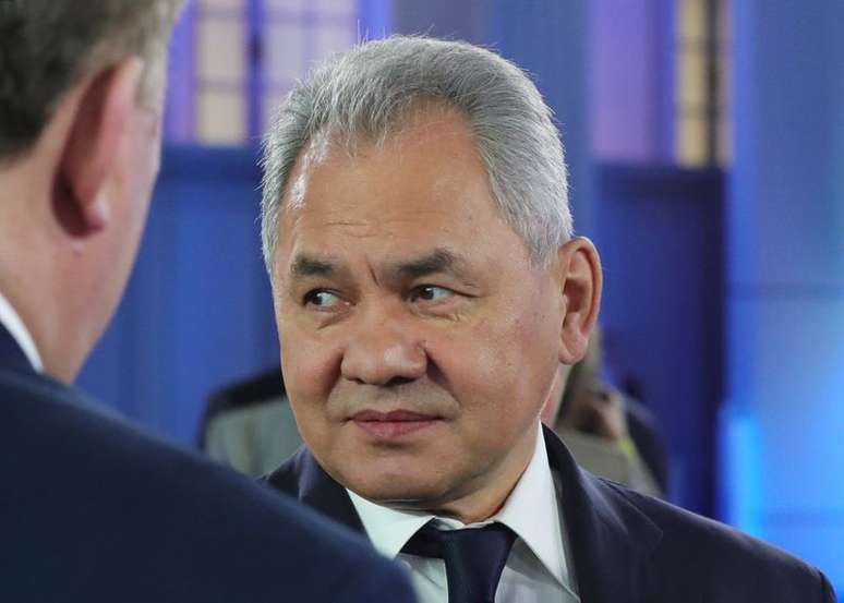 Ministro da Defesa da Rússia, Sergei Shoigu, em Moscou
21/04/2021 Sputnik/Mikhail Klimentyev/Kremlin via REUTERS