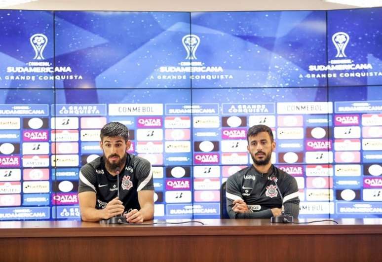 Bruno Méndez e Camacho falaram das expectativas para a estreia na Sula (Foto: Rodrigo Coca/Ag. Corinthians)