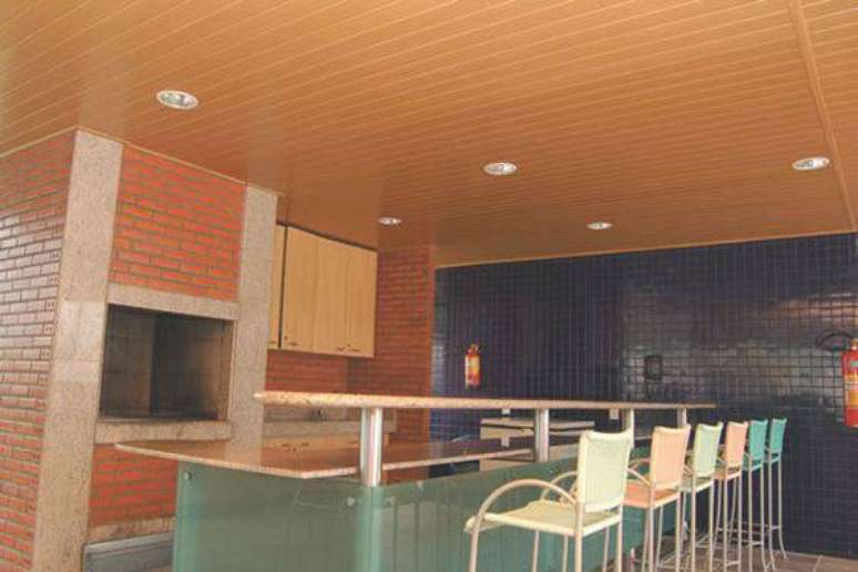 9. O Forro de PVC tamb&eacute;m pode ser usado em ambientes como a churrasqueira.