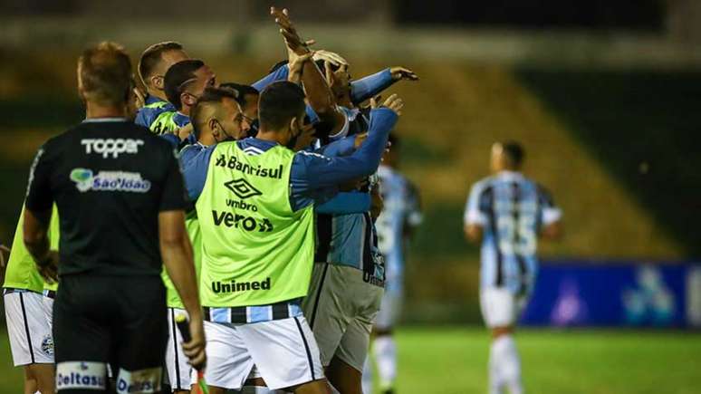 O Grêmio derrotou o Ypiranga na estreia do técnico Tiago Nunes neste sábado (Foto: Lucas Uebel/Grêmio FBPA)