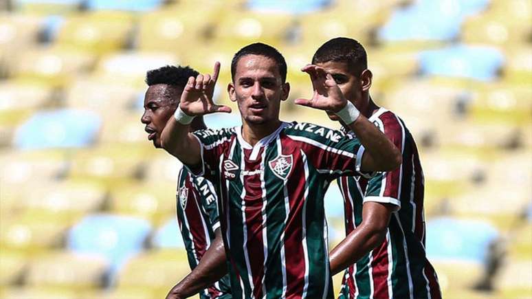 Gabriel Teixeira marcou o último gol do Fluminense na vitória (Foto: LUCAS MERÇON / FLUMINENSE F.C.

.)