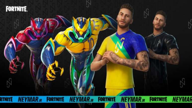 Skins de Neymar Jr. em Fortnite 