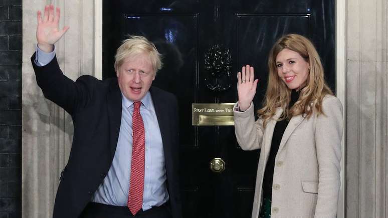 Boris Johnson e Carrie Symonds; eles se mudaram para residência oficial em julho de 2019