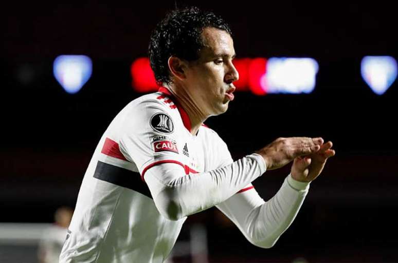 Pablo fez o primeiro gol do São Paulo na partida desta quinta-feira (Foto: Sebastiao Moreira / POOL / AFP)