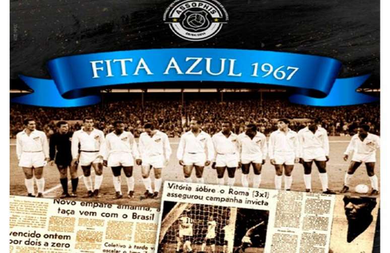 Santos ganhou a Fita Azul em 1967 (Foto:Reprodução)