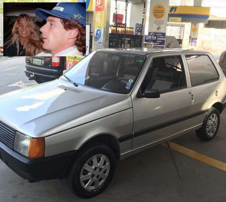 Modelo do Fiat Uno dado de presente de Senna para Galisteu (Foto: Reprodução)