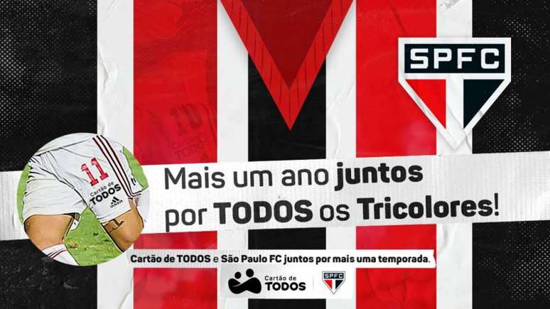 São Paulo renovou patrocinador com Cartão de Todos (Foto: Divulgação)