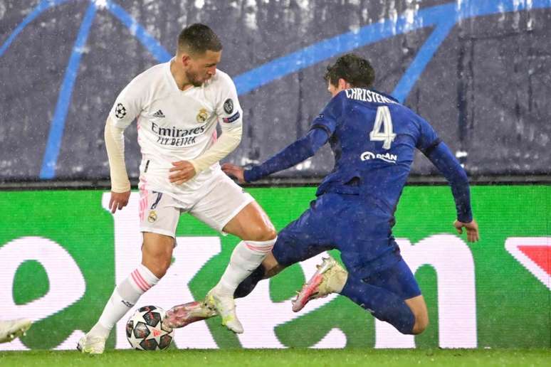 Chelsea e Real Madrid empataram em 1 a 1 (Foto: JAVIER SORIANO / AFP)