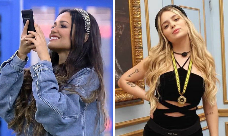 Sisters com tiara na cabeça no BBB21 (Fotos: Instagram/Reprodução – ©️ 2021 TM Endemol Shine Group B.V sob licença Globo)