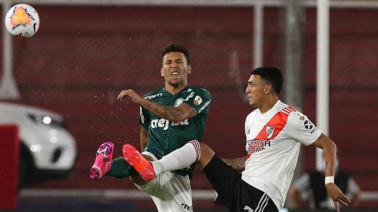 Marcos Rocha atuou mais defensivamente no duelo contra o River Plate (Foto: Cesar Greco/Palmeiras)
