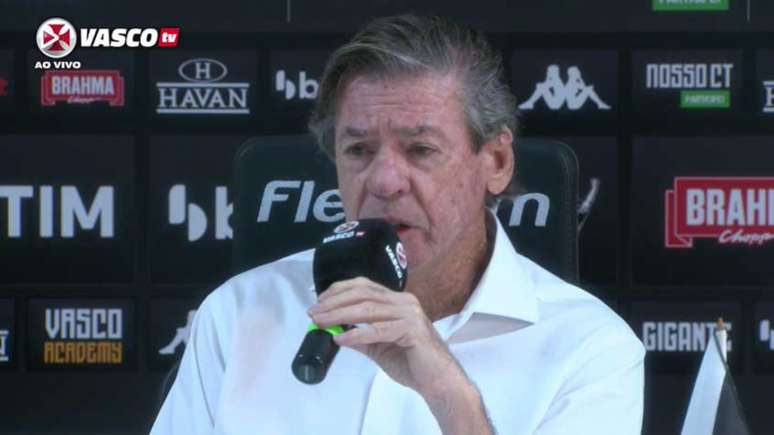 Jorge Salgado enalteceu as doações da torcida e prometeu uma prestação de contas (Reprodução / Vasco TV)