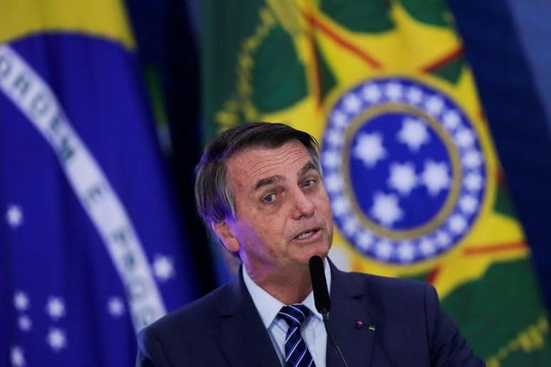 Presidente Jair Bolsonaro durante cerimônia no Palácio do Planalto
05/05/2021
REUTERS/Ueslei Marcelino