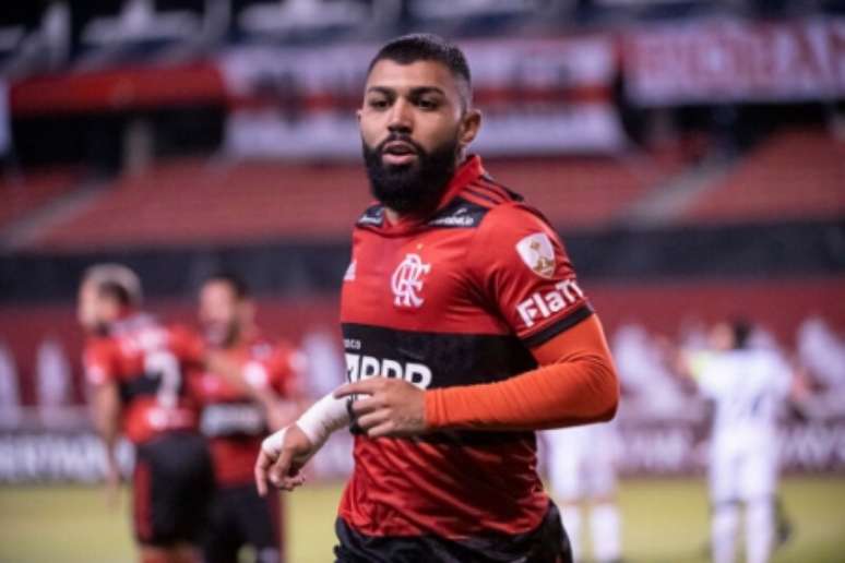 Gabi marcou dois gols sobre a LDU (Foto: Alexandre Vidal/Flamengo)