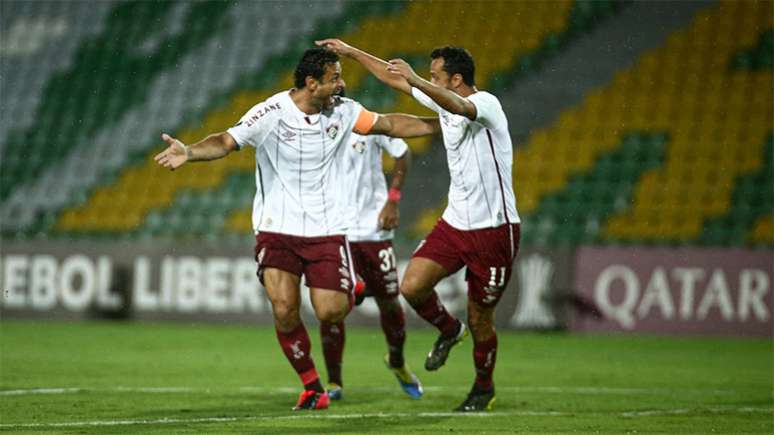 Contra o Santa Fé, na Colômbia, Fluminense conquistou seus primeiros três pontos na Libertadores LUCAS MERÇON / FLUMINENSE F.C.