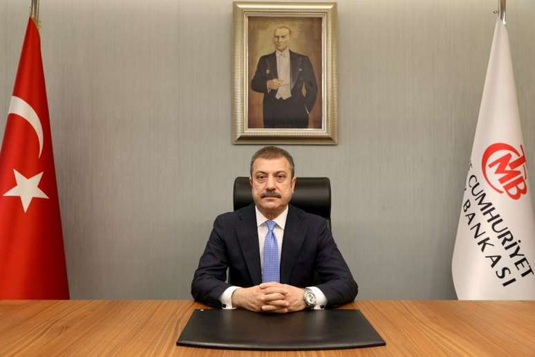 Presidente do BC da Turquia, Sahap Kavcioglu. March 21, 2021. Turkish Central Bank/Handout via REUTERS ATTENTION EDITORS - THIS PICTURE WAS PROVIDED BY A THIRD PARTY. NO RESALES. NO ARCHIVE./File Photo