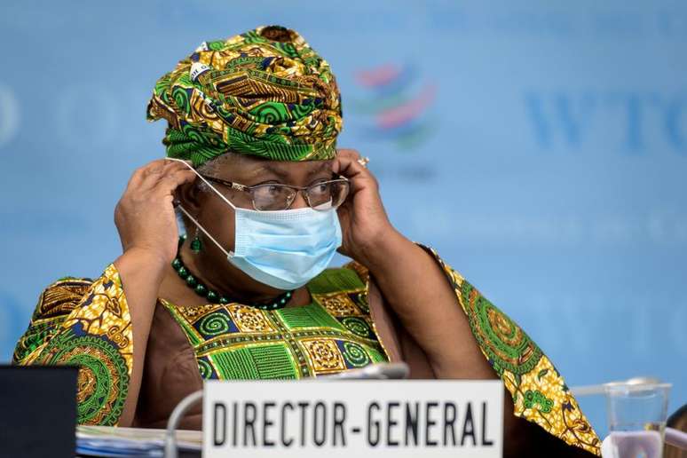Diretora-geral da Organização Mundial do Comércio, Ngozi Okonjo-Iweala
01/03/2021
REUTERS/Fabrice Coffrini.