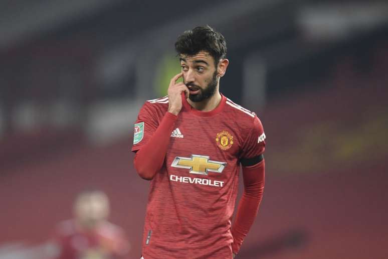 Bruno Fernandes quer títulos no United (Foto: PETER POWELL / POOL / AFP)