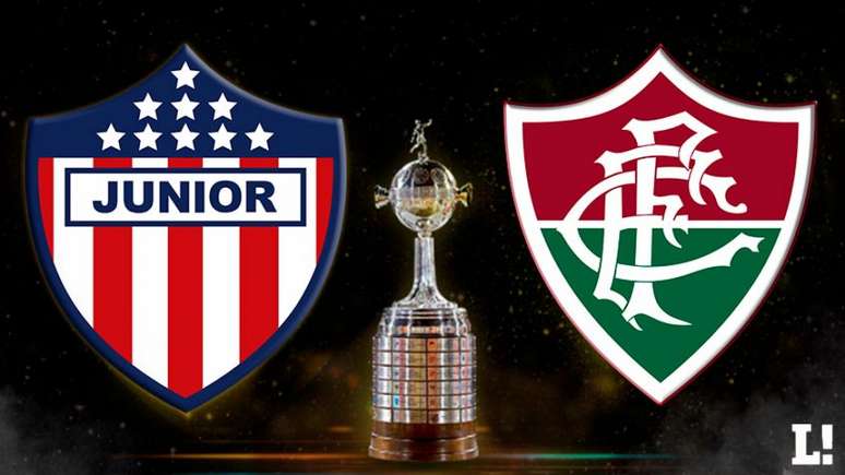 Junior Barranquilla e Fluminense se enfrentam nesta quinta-feira, pela Libertadores (Arte LANCE!)
