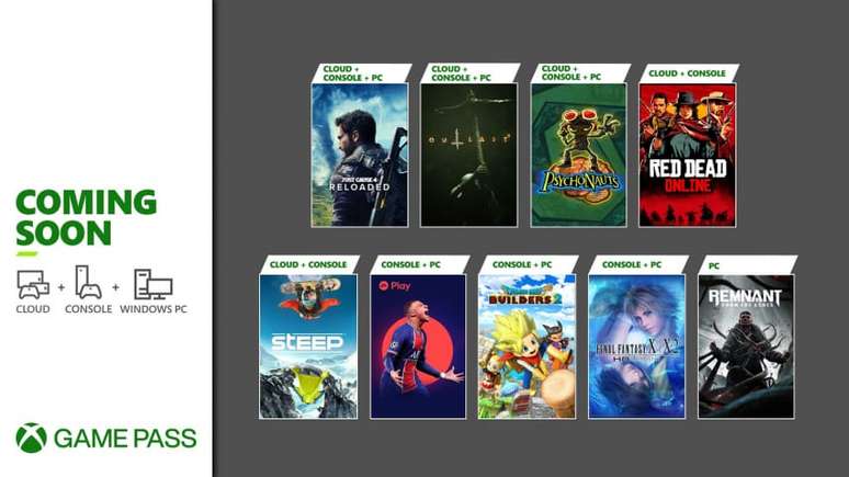 Jogos do Xbox Game Pass.