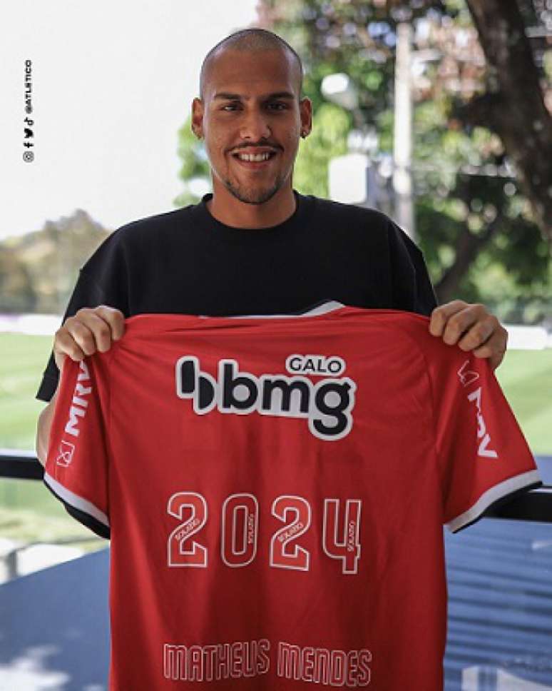 Matheus Mendes ficará no clube por mais tempo para mostrar o seu bom futebol-(Divulgação/Atlético-MG)