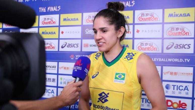 Natália, ponteira da seleção feminina brasileira de vôlei