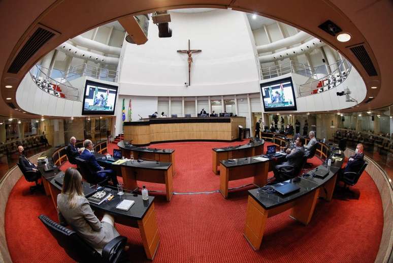 Plenário da Assembleia Legislativa do Estado de Santa Catarina nesta sexta-feira, 7