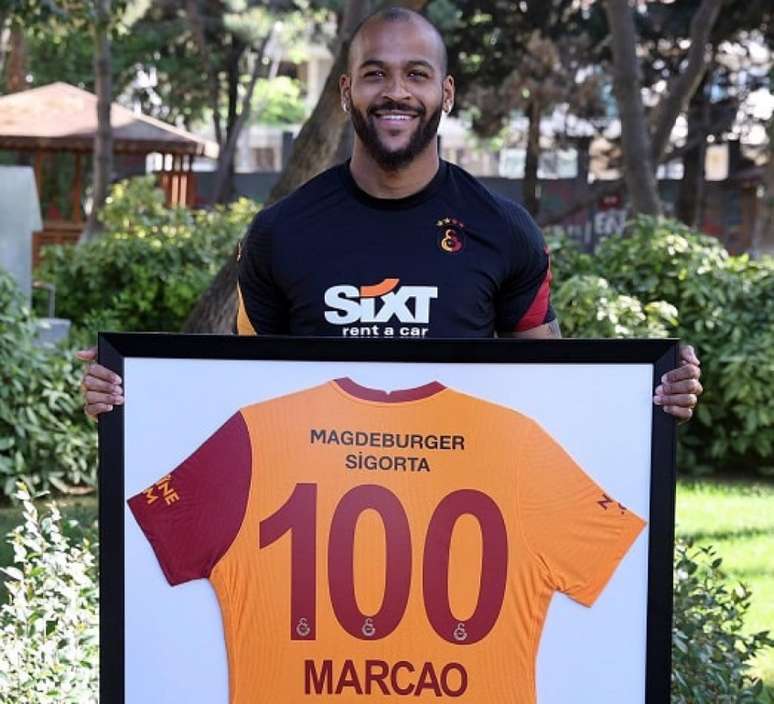 Marcão completou 100 jogos com a camisa do Galatasaray neste sábado (Foto: Divulgação)