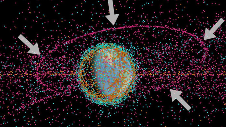 Terra está rodeada de satélites, mas também de lixo espacial