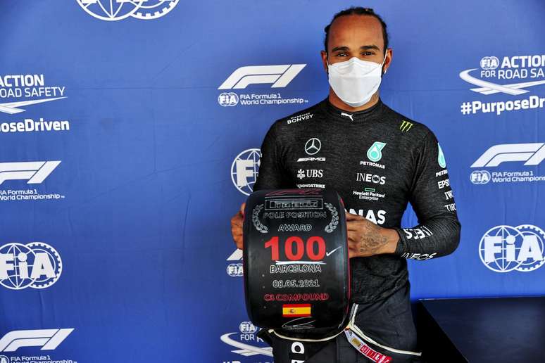 Lewis Hamilton alcançou a marca história de 100 poles na Fórmula 1 