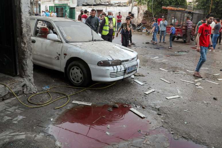 Cenário de uma das regiões atingidas pela nova onda de conflitos entre israelenses e palestinos