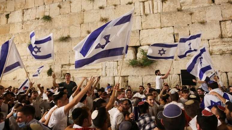 A chamada Marcha da Bandeira comemora a captura de Jerusalém oriental por Israel em 1967 (foto de arquivo)