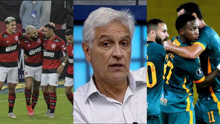 Sormani cravou o favoritismo para o lado rubro-negro (Montagem Lance!
Fotos: Alexandre Vidal / Flamengo; Reprodução; MAILSON SANTANA/FLUMINENSE FC)