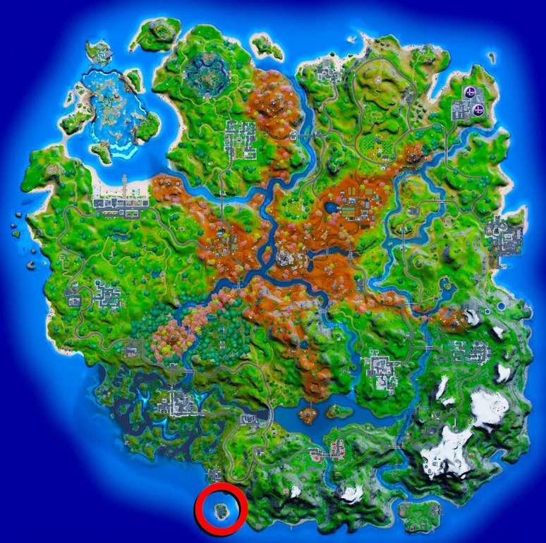 Fortnite mapa Isla Nublada