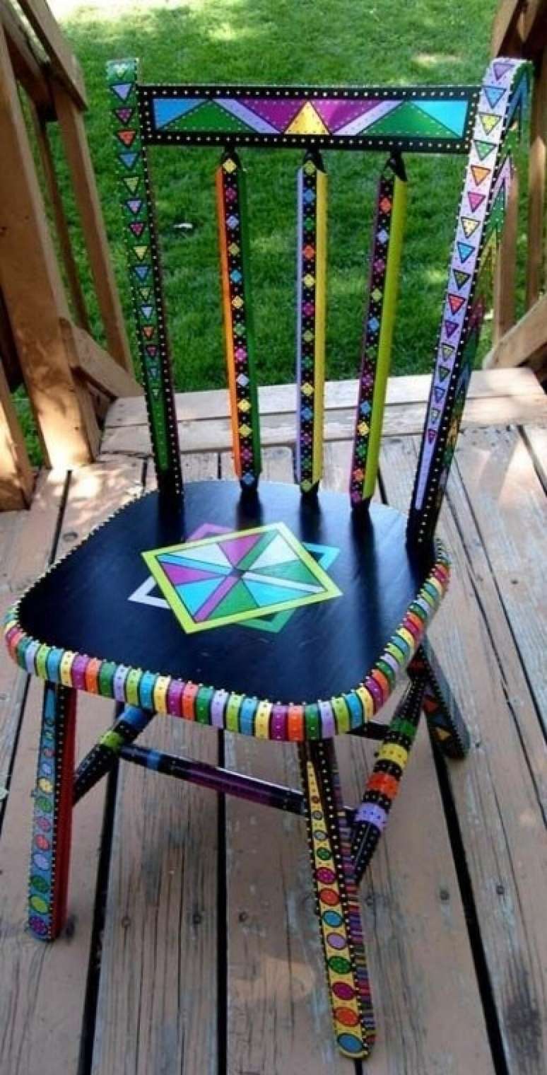 31. Reforma de cadeira colorida &ndash; Foto Listok